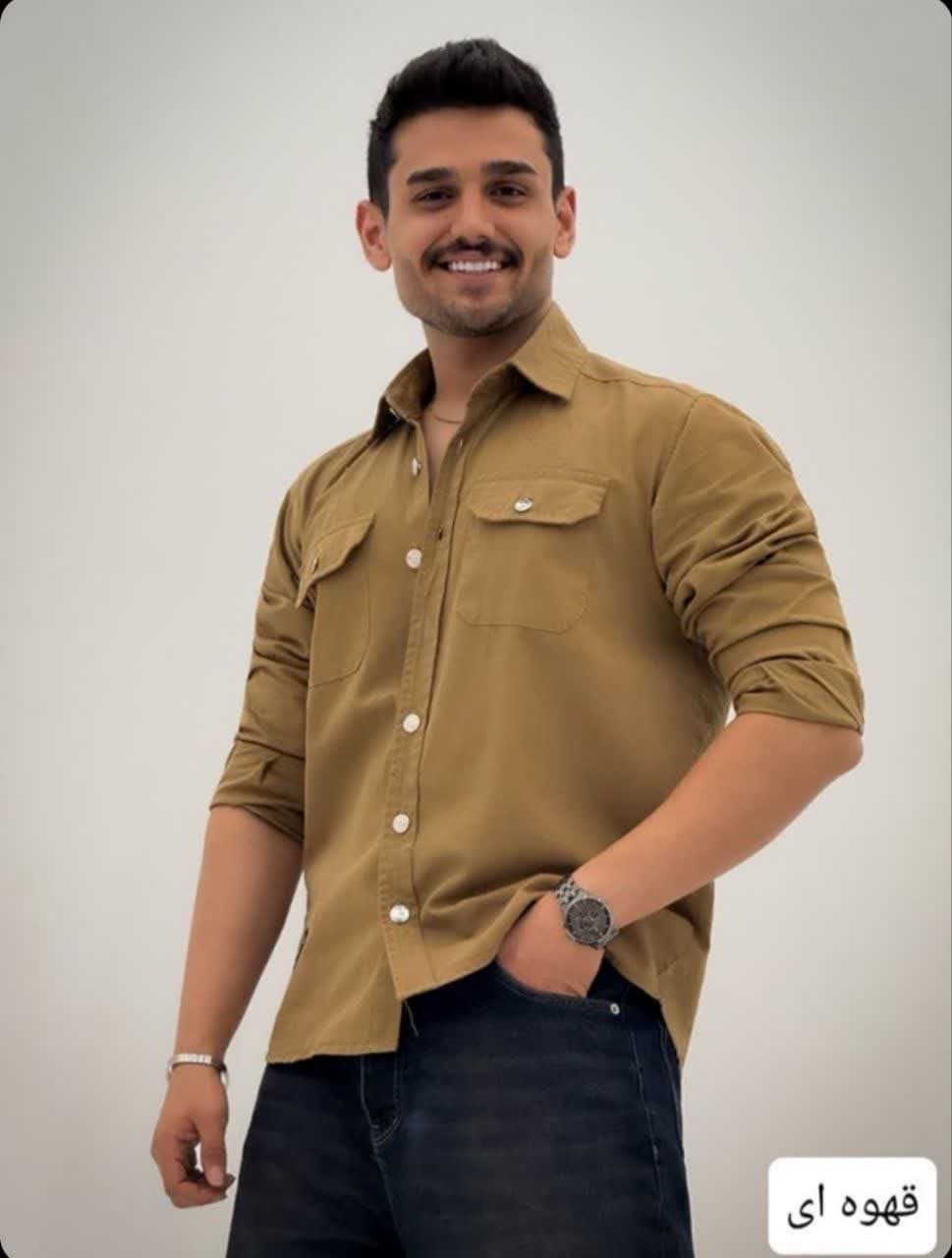 photo_۲۰۲۵-۰۷-۲۸_۱۱-۲۶-۲۴ پیراهن مردانه کتان شافل_کد4221 - Image 1