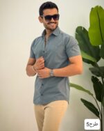 پیراهن مردانه استین کوتاه پلاس_کد4291 - Image 7