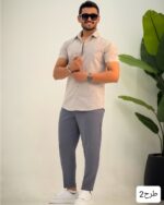 پیراهن مردانه استین کوتاه پلاس_کد4291 - Image 4