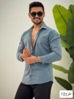 پیراهن مردانه استین بلند پلاس_کد4307 - Image 2