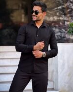 پیراهن مردانه مشکی بلندبلک_کد4334 - Image 2