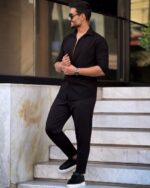 پیراهن مردانه مشکی بلندبلک_کد4334 - Image 4
