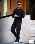 پیراهن مردانه مشکی بلندبلک_کد4334