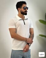 تیشرت مردانه نیم زیپ مراکشی سالار_کد4636 - Image 2