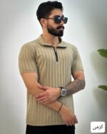 تیشرت مردانه نیم زیپ مراکشی سالار_کد4636 - Image 5