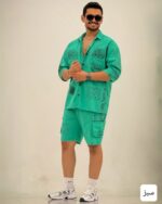 ست مردانه پیراهن و شلوارک هیراد_کد4464 - Image 2