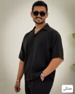 پیراهن مردانه لنین استین کوتاه_کد4385 - Image 2