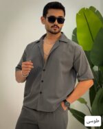 پیراهن مردانه لنین استین کوتاه_کد4385 - Image 5