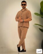 پیراهن مردانه لنین استین کوتاه_کد4385 - Image 3