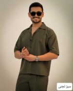 پیراهن مردانه لنین استین کوتاه_کد4385 - Image 9