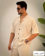 پیراهن مردانه لنین استین کوتاه_کد4385 - Image 6