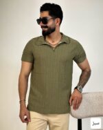 تیشرت مردانه نیم زیپ سوگند_4431 - Image 2