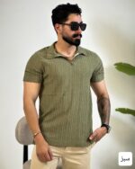 تیشرت مردانه نیم زیپ سوگند_4431 - Image 7