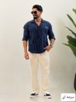 پیراهن مردانه استین بلند پری_کد4479 - Image 2