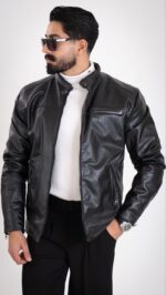 کاپشن مردانه چرم بیسیک طرح 3_کد4637 - Image 2