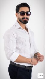 پیراهن مردانه راه راه اذین_کد4638 - Image 6