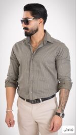پیراهن مردانه راه راه اذین_کد4638 - Image 7