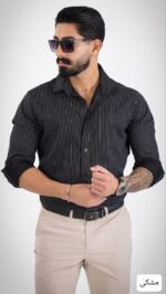 پیراهن مردانه راه راه اذین_کد4638 - Image 4