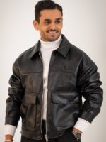 کاپشن مردانه چرم وارداتی سهراب_کد4369